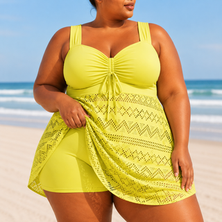 Emille - Plus Size Refined Beach Swim Dress